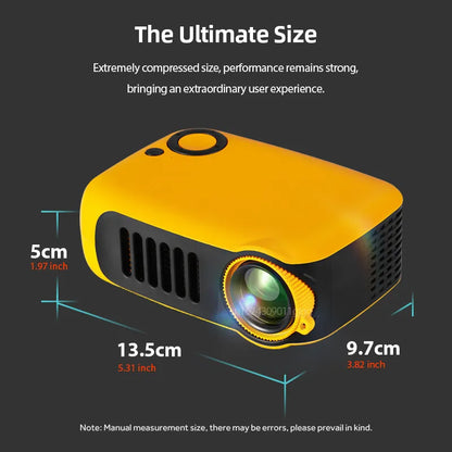 Portable Mini Projector Home Cinema Video Beamer Compact HD Movie Entertainment Device