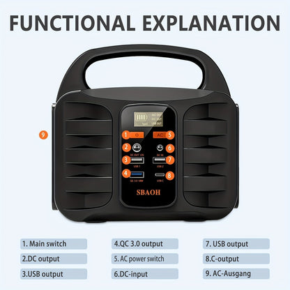 Portable Power Station Lithium Battery Solar Generator