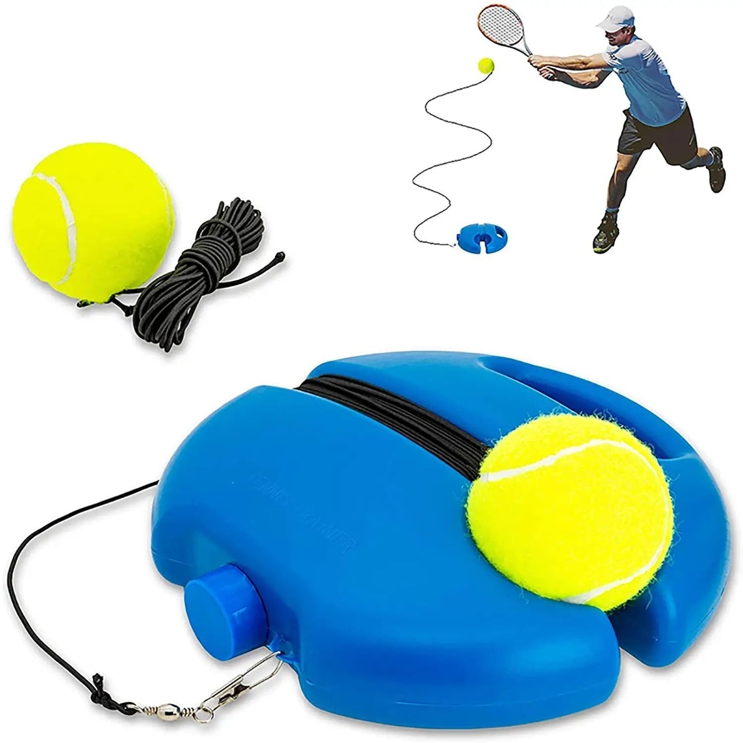 Portable Tennis Rebound Trainer Ball Solo Practice Set