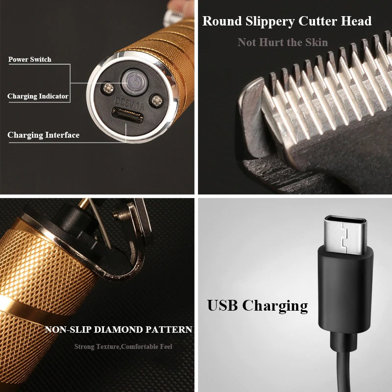 Professional Hair Trimmer Kit Cordless Beard Clipper Set