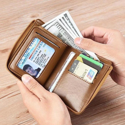 RFID Security Wallet – Waterproof Compact Leather Wallet
