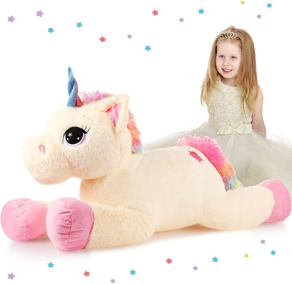 Rainbow Unicorn Plush Toy Large Soft Stuffed Animal Pillow