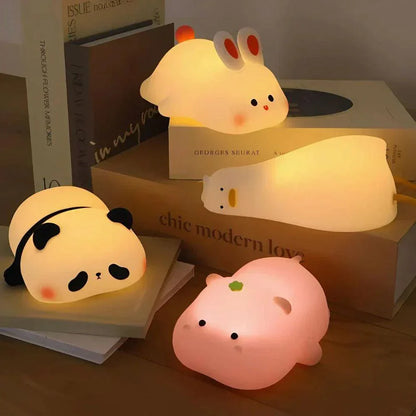 Rechargeable Silicone Animal Night Light for Kids Bedroom