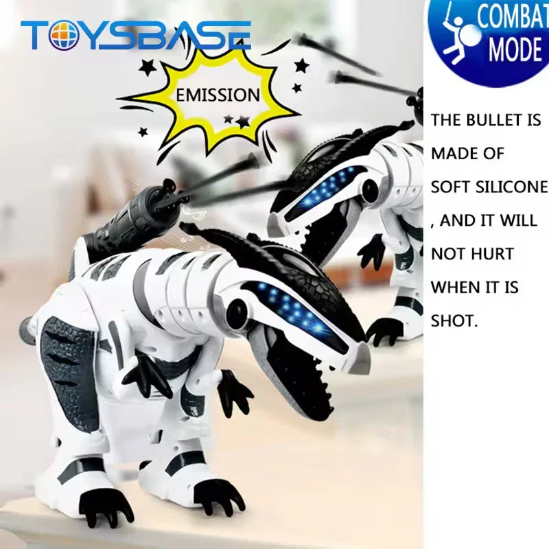 Remote Control Dinosaur Robot Toy Interactive RC Dino Lights Sound Kids Toy