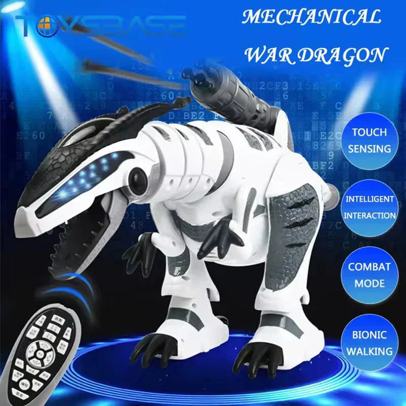 Remote Control Dinosaur Robot Toy Interactive RC Dino Lights Sound Kids Toy