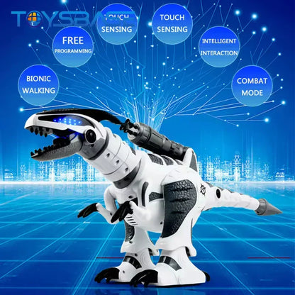 Remote Control Dinosaur Robot Toy Interactive RC Dino Lights Sound Kids Toy