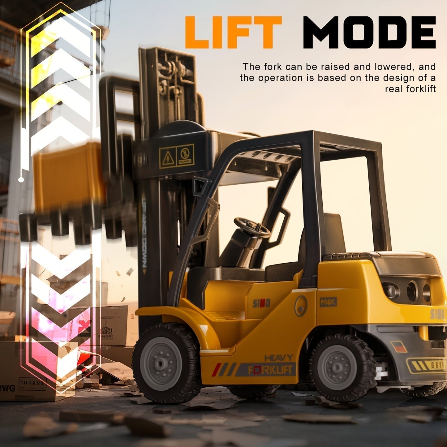 Remote Control Forklift Toy 1 24 Scale Truck With Trailer Lights