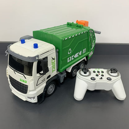 Remote Control Garbage Truck Toy Lights Sound Moving Loader Vehicle