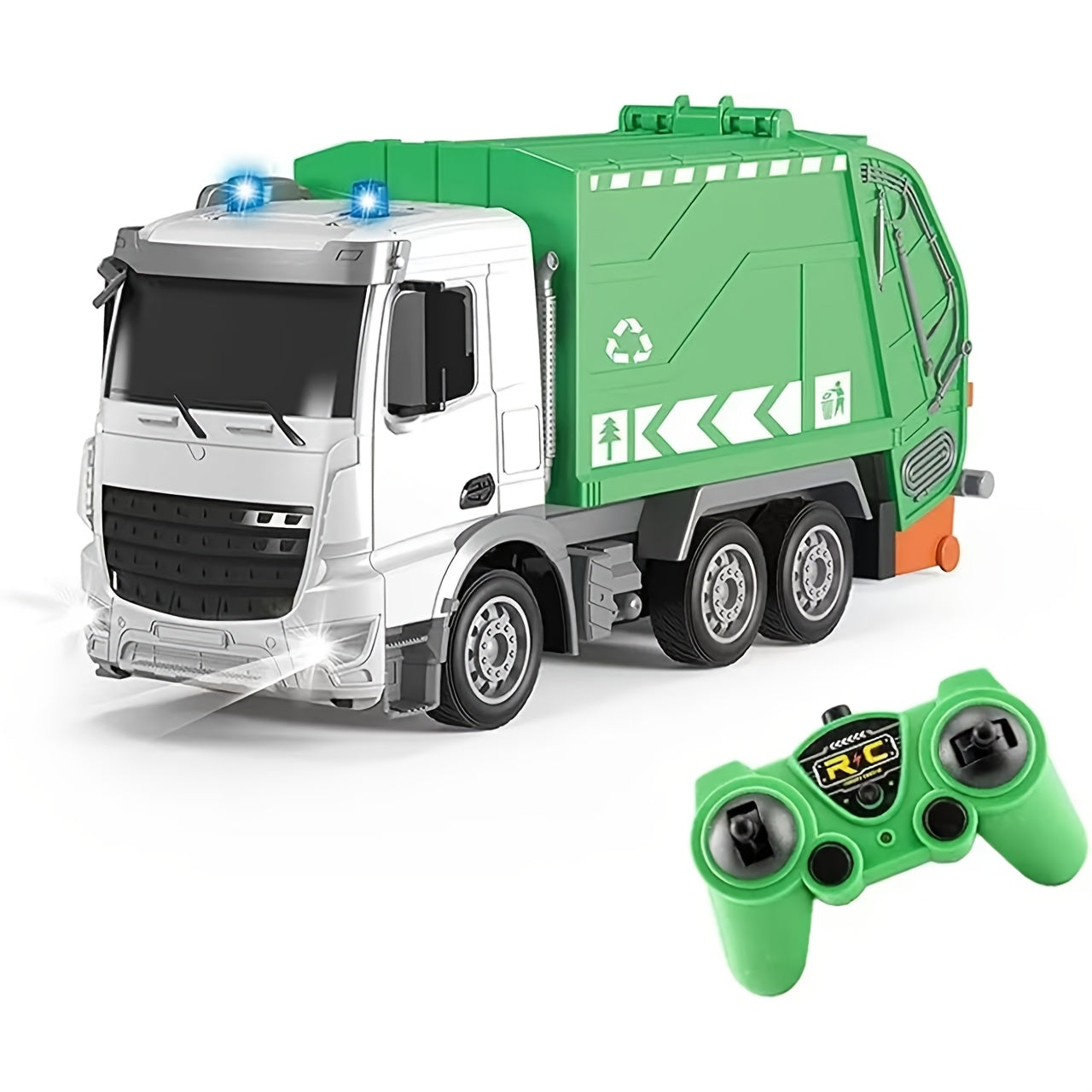 Remote Control Garbage Truck Toy Lights Sound Moving Loader Vehicle