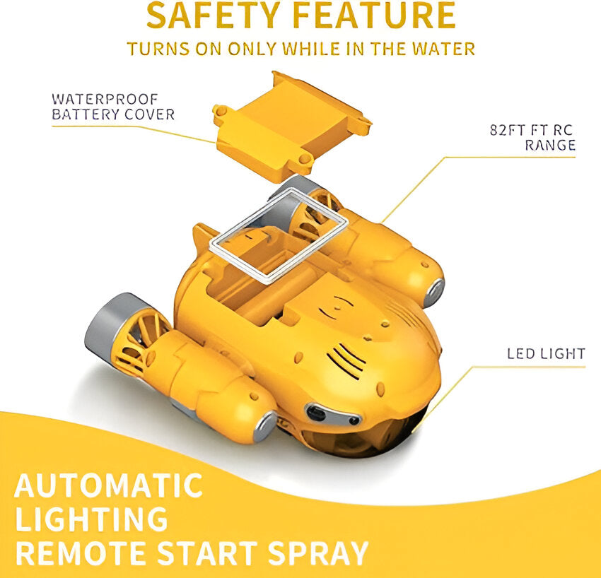 Remote Control Submarine Toy Underwater RC Boat Kids Water Toy