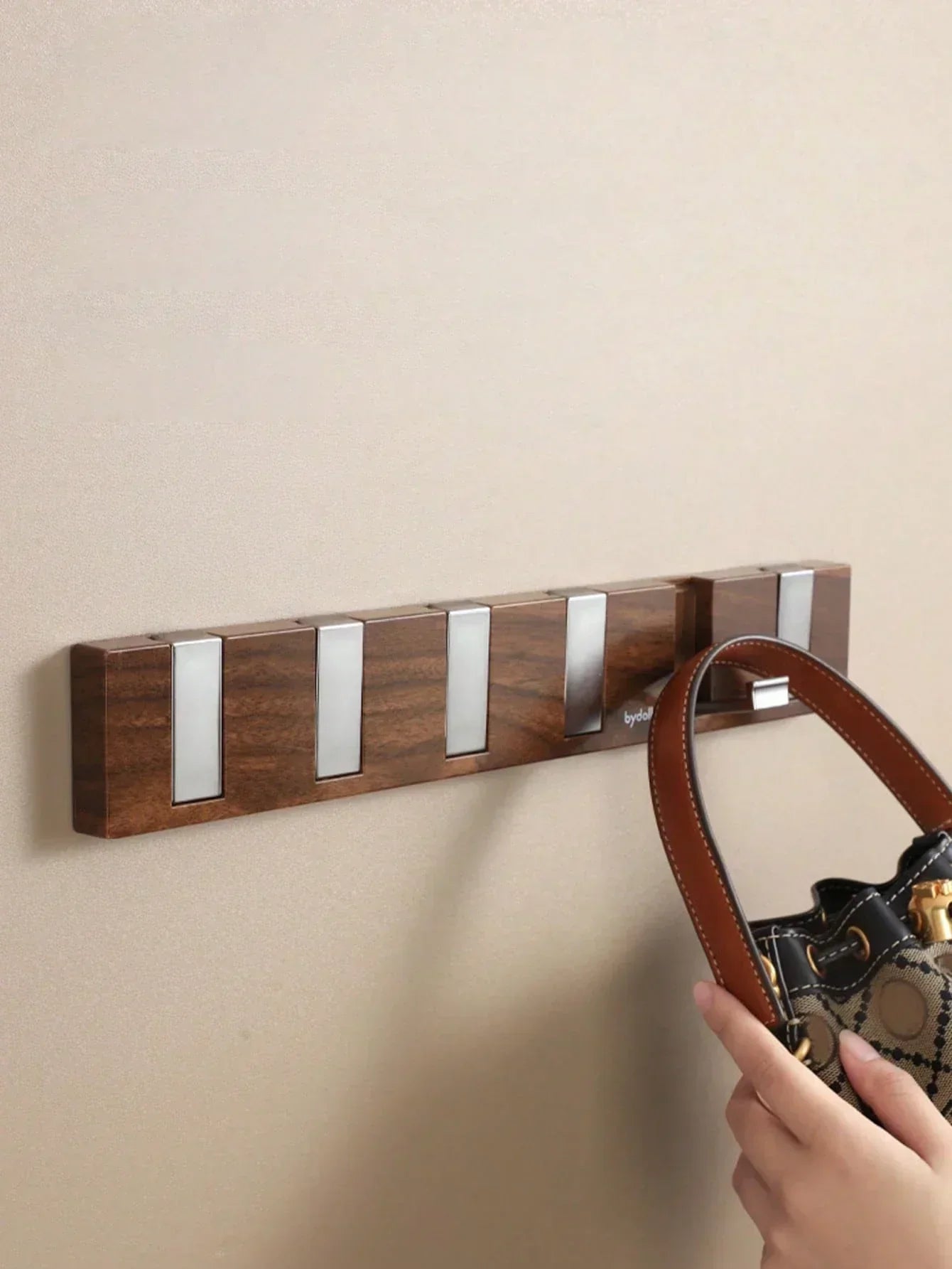 Retractable Wall Coat Rack Space Saving Hook Organizer