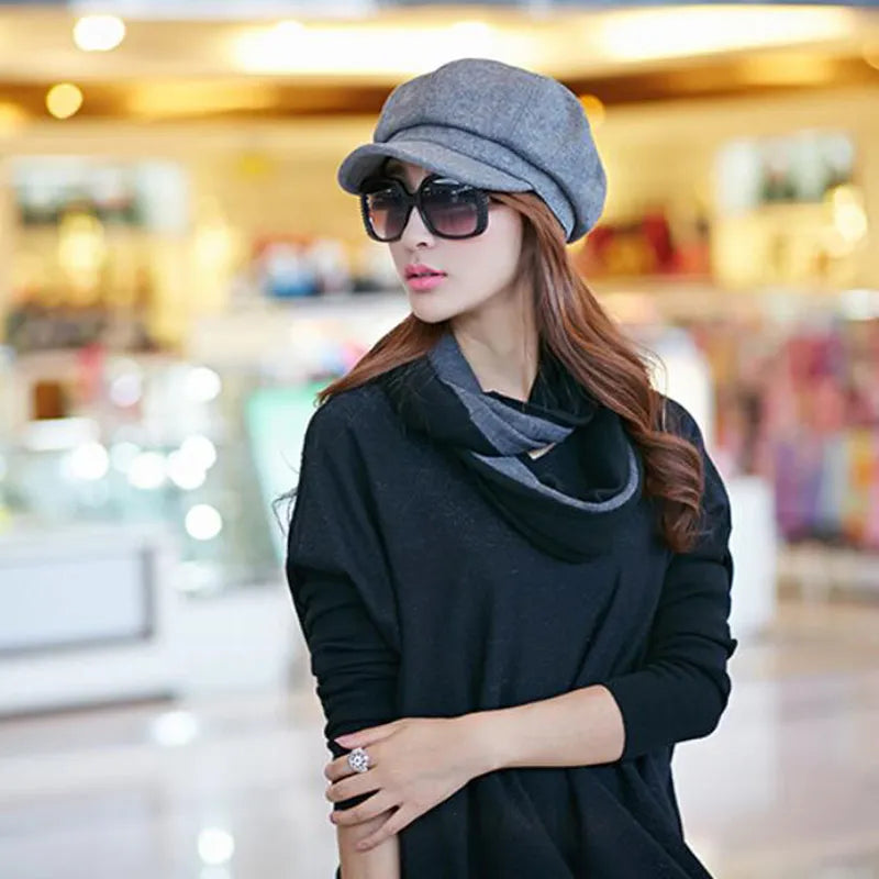 Retro Cotton Balloon Beanie Warm Winter Hat for Women and Men