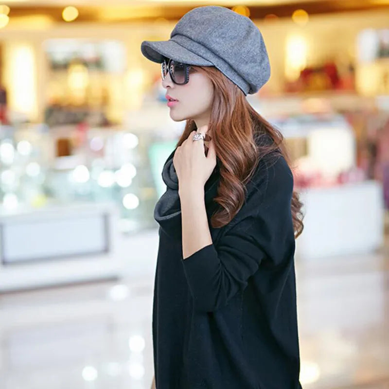 Retro Cotton Balloon Beanie Warm Winter Hat for Women and Men