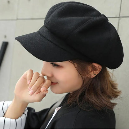 Retro Cotton Balloon Beanie Warm Winter Hat for Women and Men