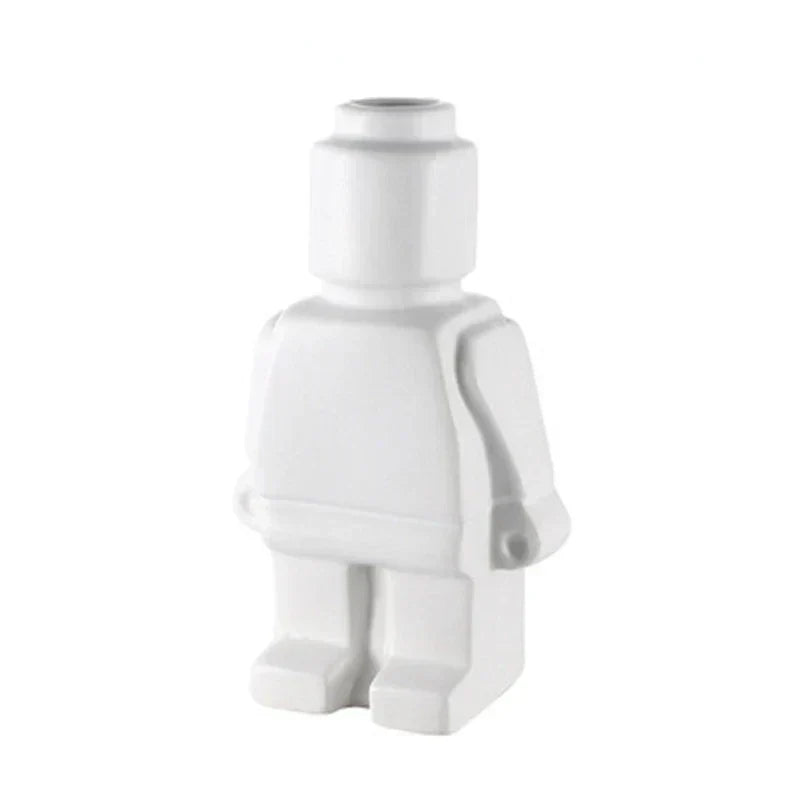 Robot Vase Creative Ceramic Flower Vase Modern Home Decor