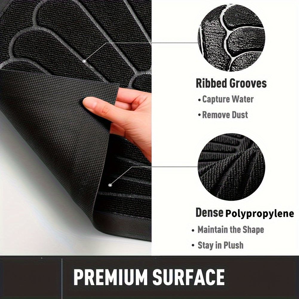 Rubber Door Mat Half Round Non Slip Indoor Outdoor Entrance Mat