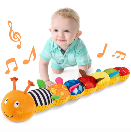 Musical Plush Caterpillar Toy Baby Sensory Soft Interactive Toy