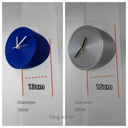 Silent Corner Wall Clock Stylish No Drill Quiet Clock for Home
