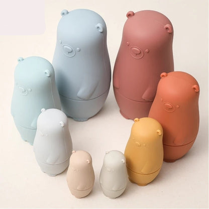 Silicone Nesting Dolls Montessori Stacking Toy Set