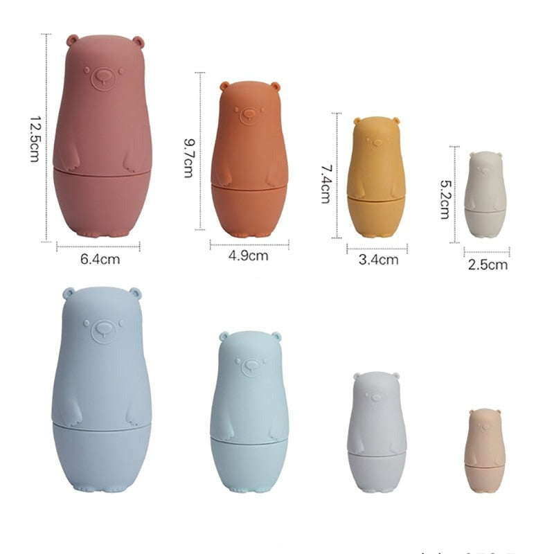 Silicone Nesting Dolls Montessori Stacking Toy Set