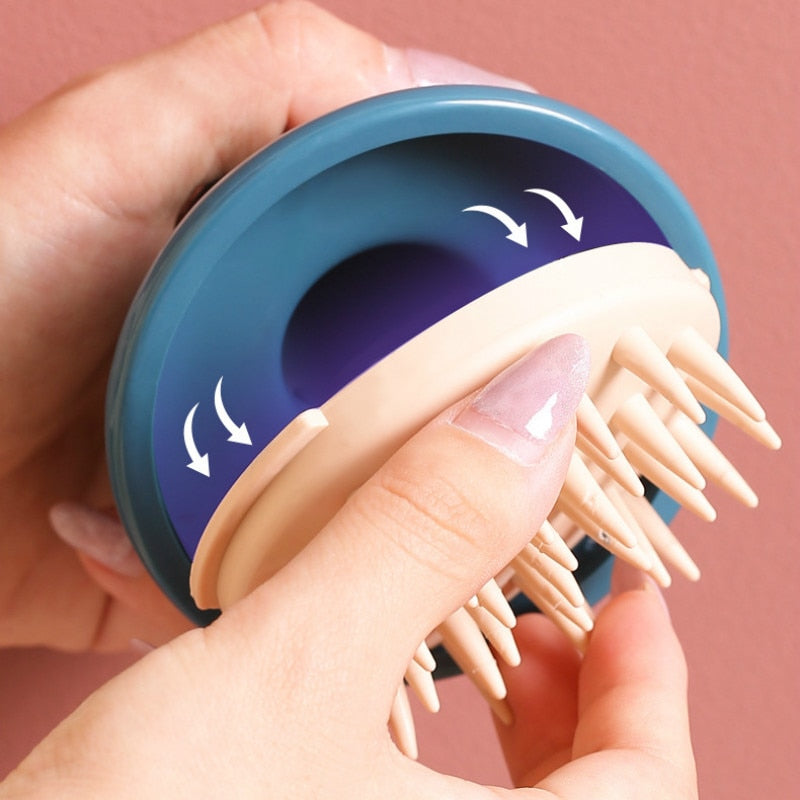 Silicone Scalp Massage Brush for Hair Care and Relaxation