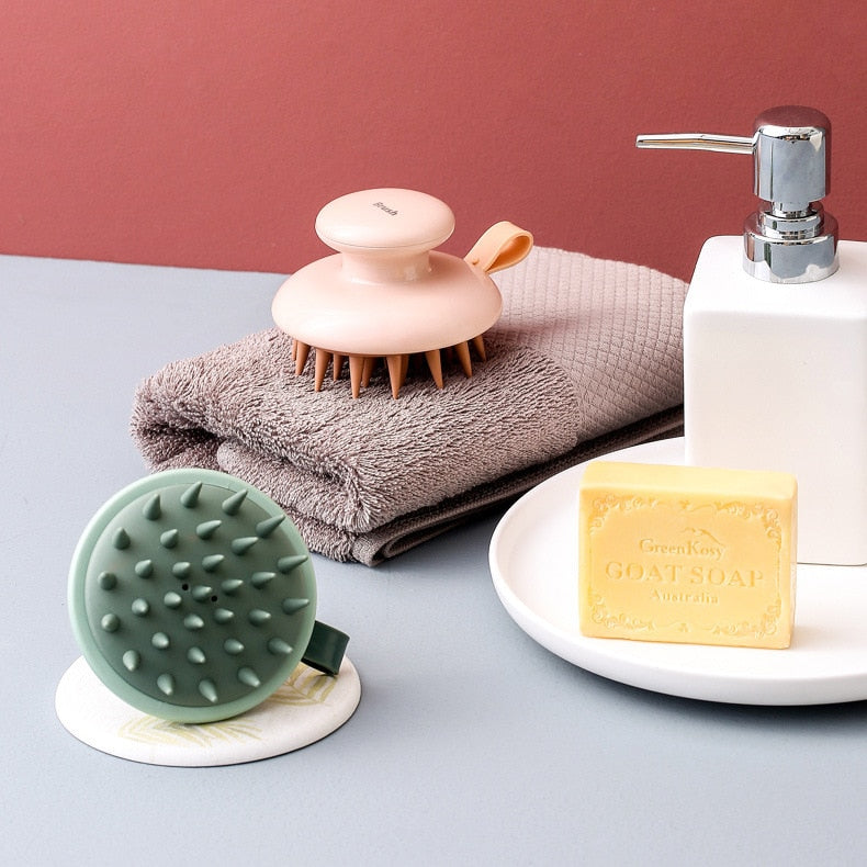 Silicone Scalp Massage Brush for Hair Care and Relaxation