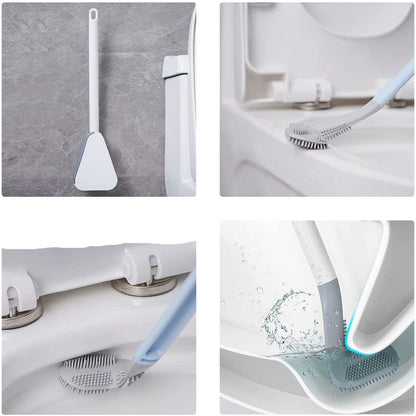 Silicone Toilet Brush Holder Golf Style Deep Clean Bathroom Hygiene