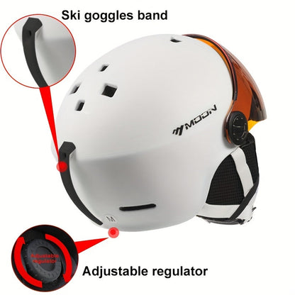 Ski Helmet Adjustable Removable Goggles Breathable Snowboard Protection Helmet