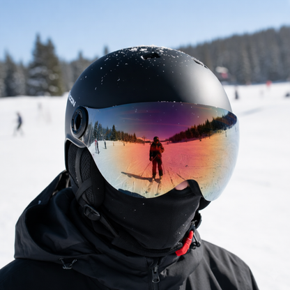 Ski Helmet Adjustable Removable Goggles Breathable Snowboard Protection Helmet