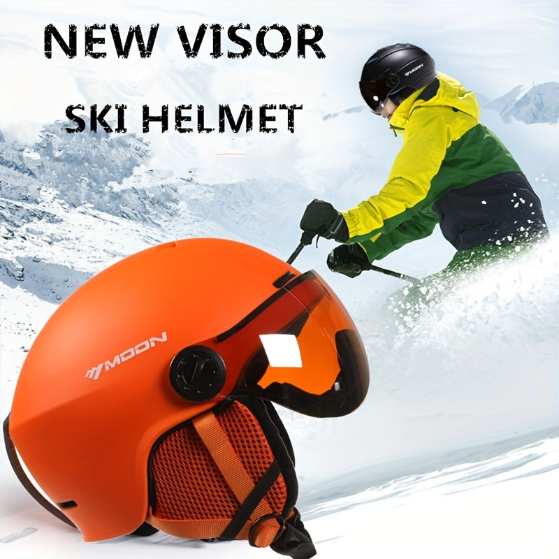 Ski Helmet Adjustable Removable Goggles Breathable Snowboard Protection Helmet
