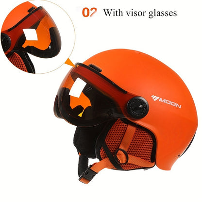 Ski Helmet Adjustable Removable Goggles Breathable Snowboard Protection Helmet