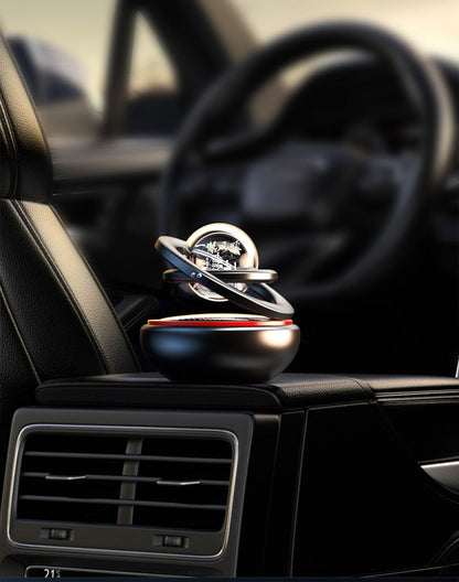 Solar Car Air Freshener 360° Rotating Auto Fragrance Diffuser