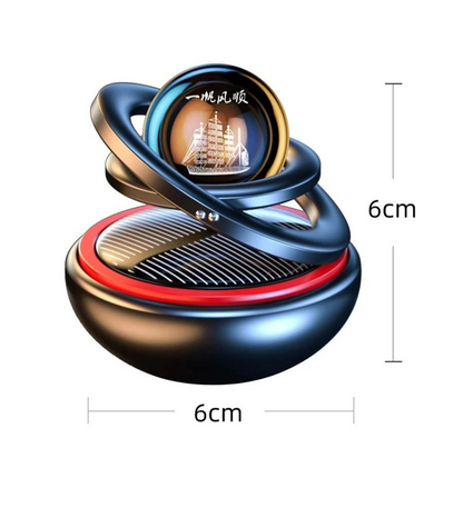 Solar Powered Car Air Freshener Rotating Dashboard Aroma Diffuser Luxury Fragrance Holder