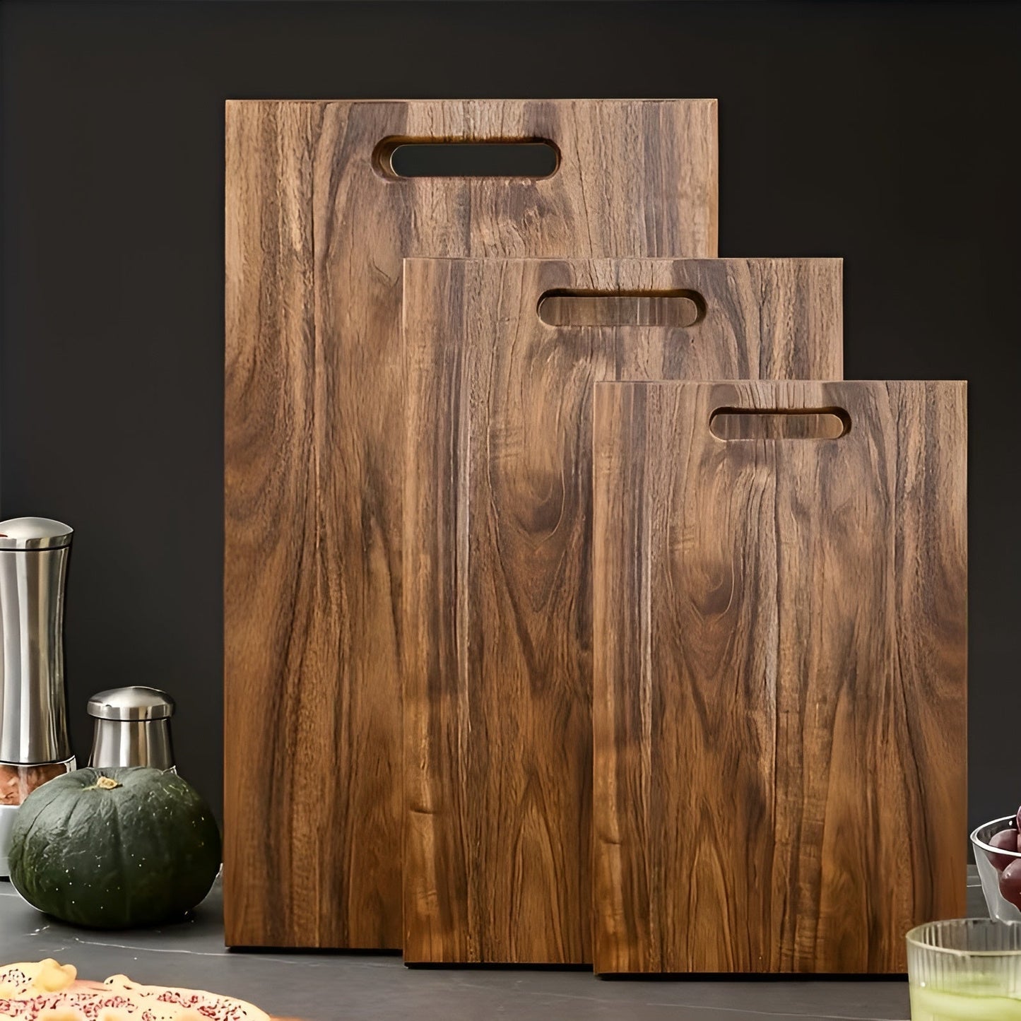 Solid Wood Cutting Board Set Kitchen Chopping Serving Boards