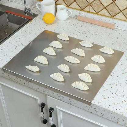 Stainless Steel Cutting Board With Lip Non Slip Hygienic Durable Kitchen Chopping Board