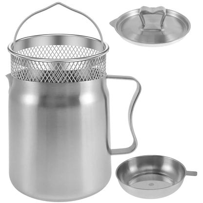 Stainless Steel Frying Pot Oil Filter Nonstick Deep Fry Cooker