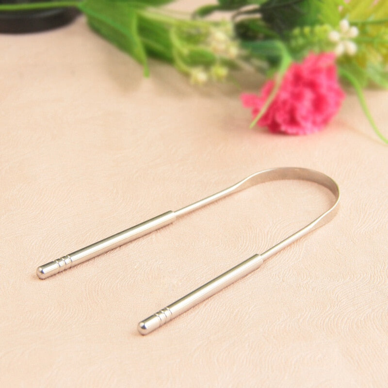 Stainless Steel Tongue Scraper Oral Hygiene Cleaner