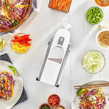 Stainless Steel Vegetable Slicer with 41 Cutting Options Adjustable Kitchen Tool
