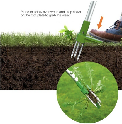 Stand Up Weed Puller Tool Long Handle Garden Weed Remover