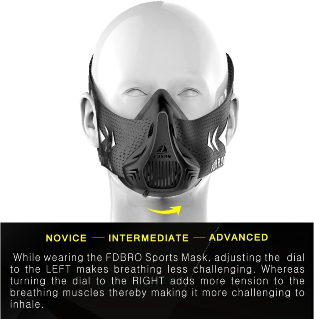 Training Mask Adjustable Resistance Fitness Breathing Mask Workout