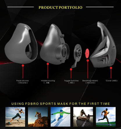 Training Mask Adjustable Resistance Fitness Breathing Mask Workout