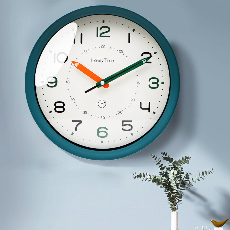 Ultra Quiet Wall Clock Kids Bedroom Silent Sleep Learning Environment