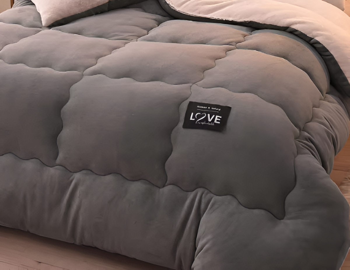 Ultra Soft Winter Quilt Cover Thick Plush Bedding Warm Flannel Blanket