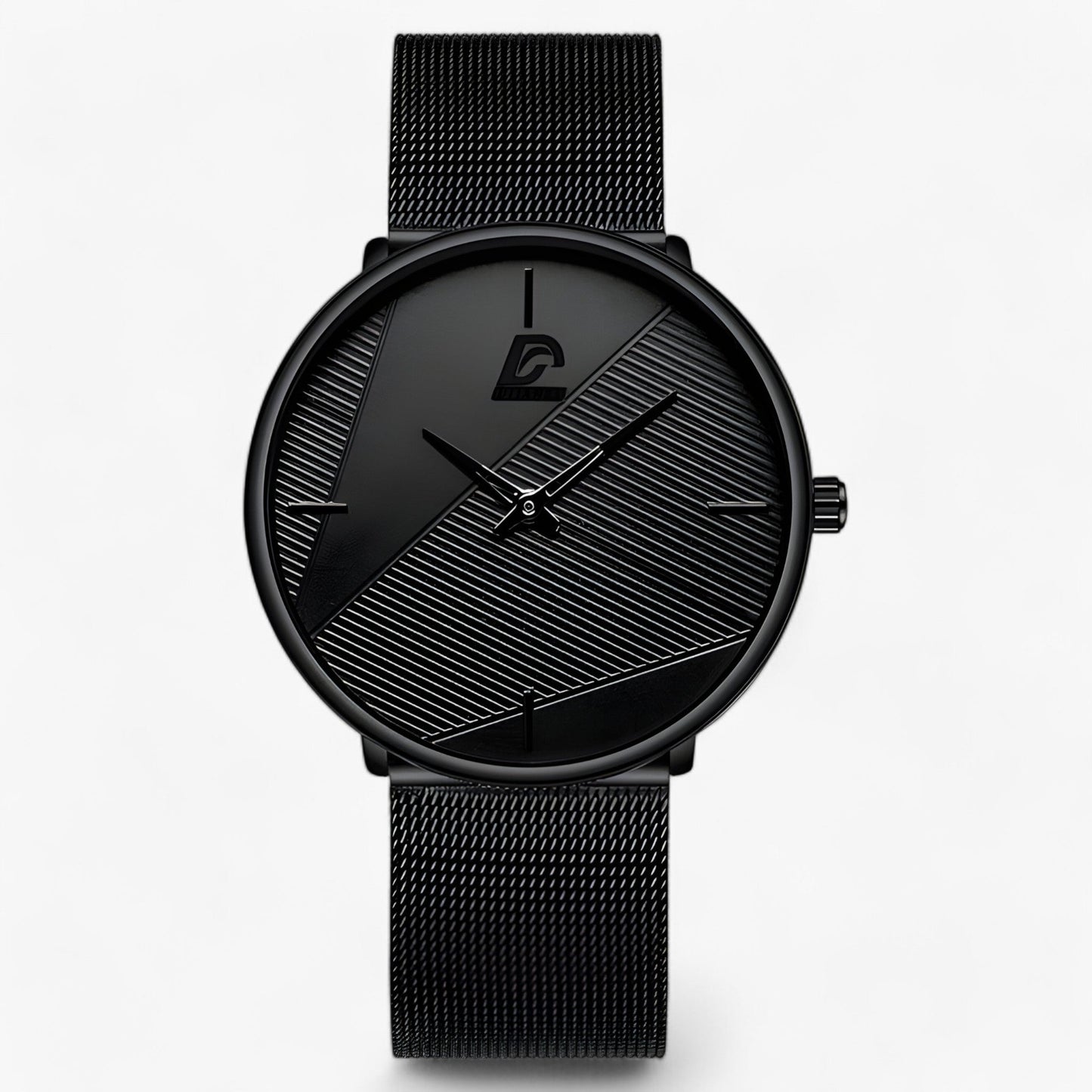 Ultra-Thin Minimalist Quartz Watch with Mesh Strap