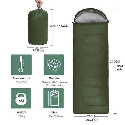 Ultralight Sleeping Bag 4 Season Waterproof Compact Camping Gear