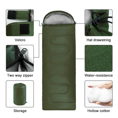 Ultralight Sleeping Bag 4 Season Waterproof Compact Camping Gear