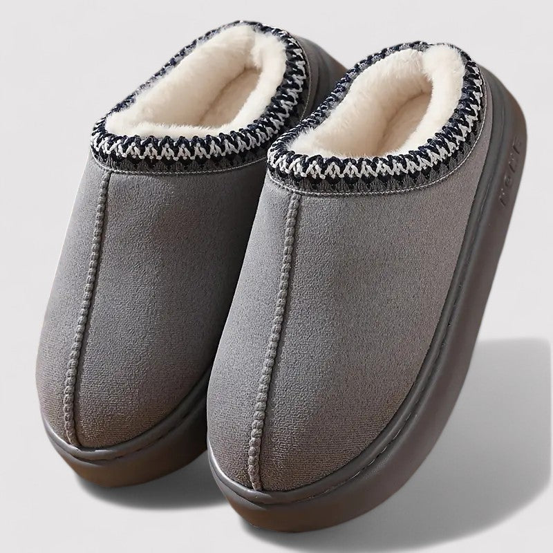 Unisex Soft Slippers Suede Indoor Comfort Anti Slip House Shoes