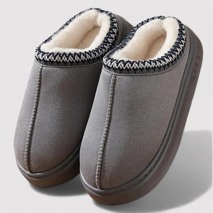 Unisex Soft Slippers Suede Indoor Comfort Anti Slip House Shoes