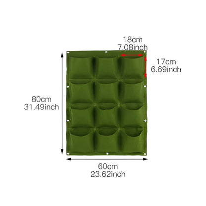 Vertical Garden Hanging Planter Storage Organizer Outdoor Wall Bag