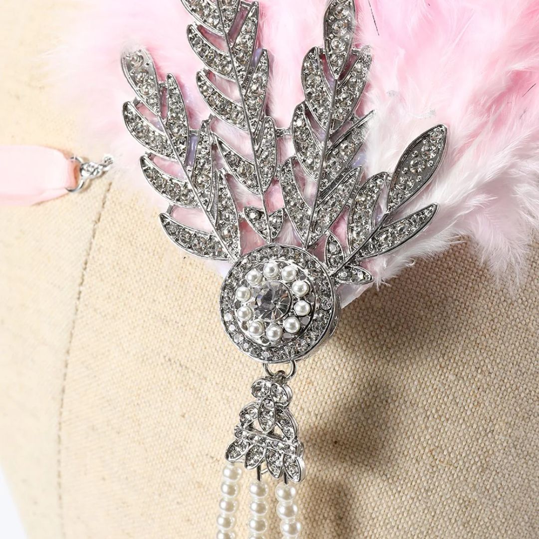 Vintage Feather Headband Flapper Style Party Hair Accessory